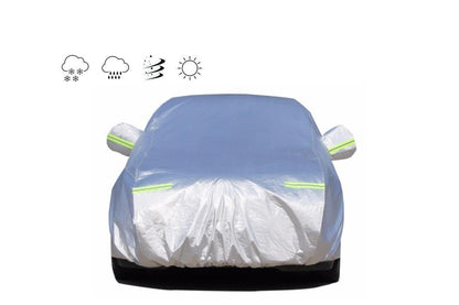 Close up of waterproof aluminium material on car cover