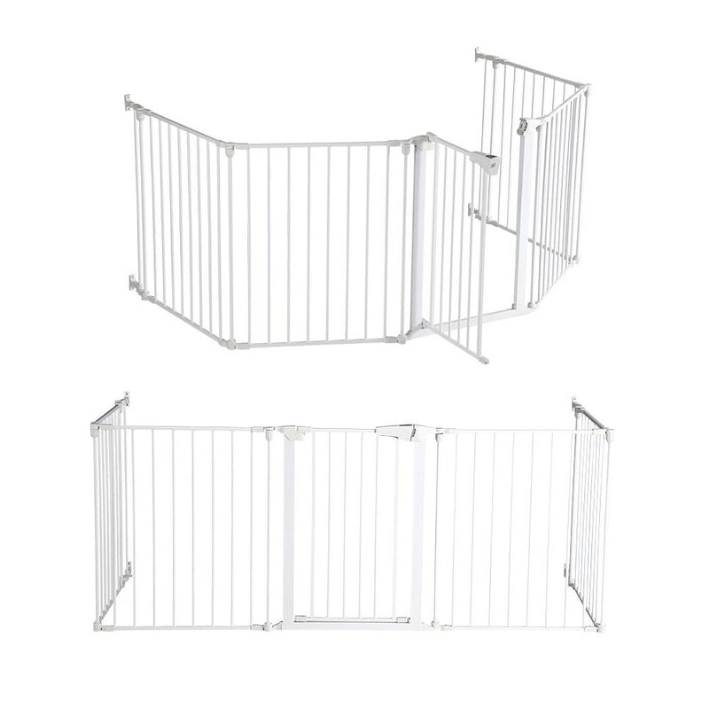 Baby safety gate fireplace barrier showing full 290cm width
