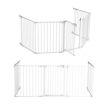 Baby safety gate fireplace barrier showing full 290cm width