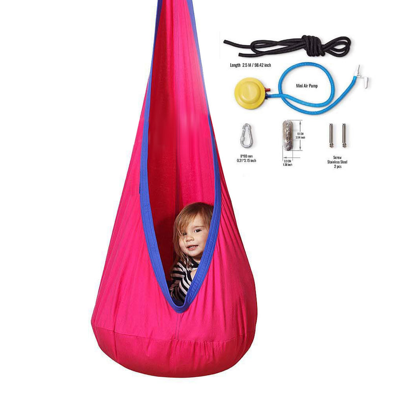 Kids Pod Swing Chair Tent Hanging Seat Hammock (Pink)