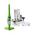 Steam cleaner steam mop green full view on wooden floor