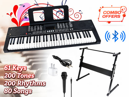 Electronic Keyboard Piano and Piano Stand