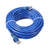 LAN cable 15 metre blue showing RJ45 connector close up