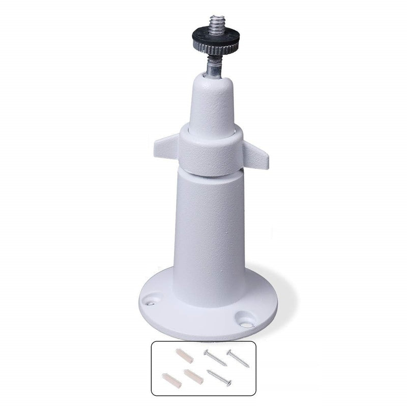 Outdoor metal mount for Arlo camera showing 360 degree swivel feature