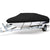 Boat cover 600D black fitted on 14-16ft V-hull boat side view
