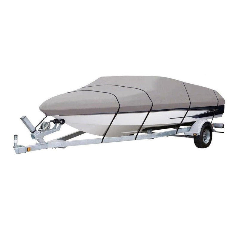 Boat cover 600D Oxford cloth in grey for 20-22ft boats
