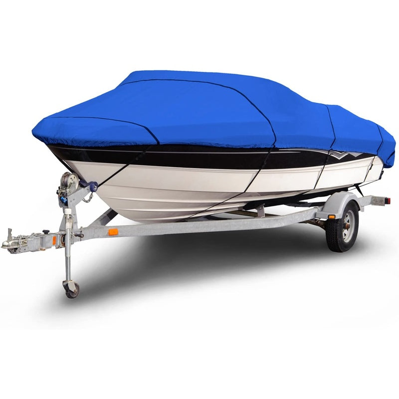 Boat cover 600D Oxford cloth in grey showing full length