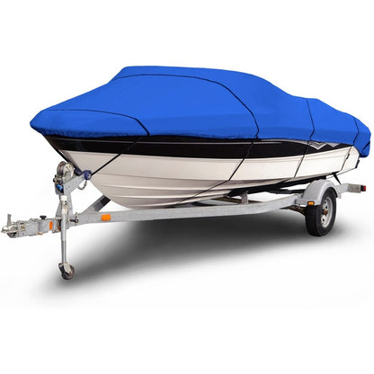 Boat cover 600D Oxford cloth in grey showing full length