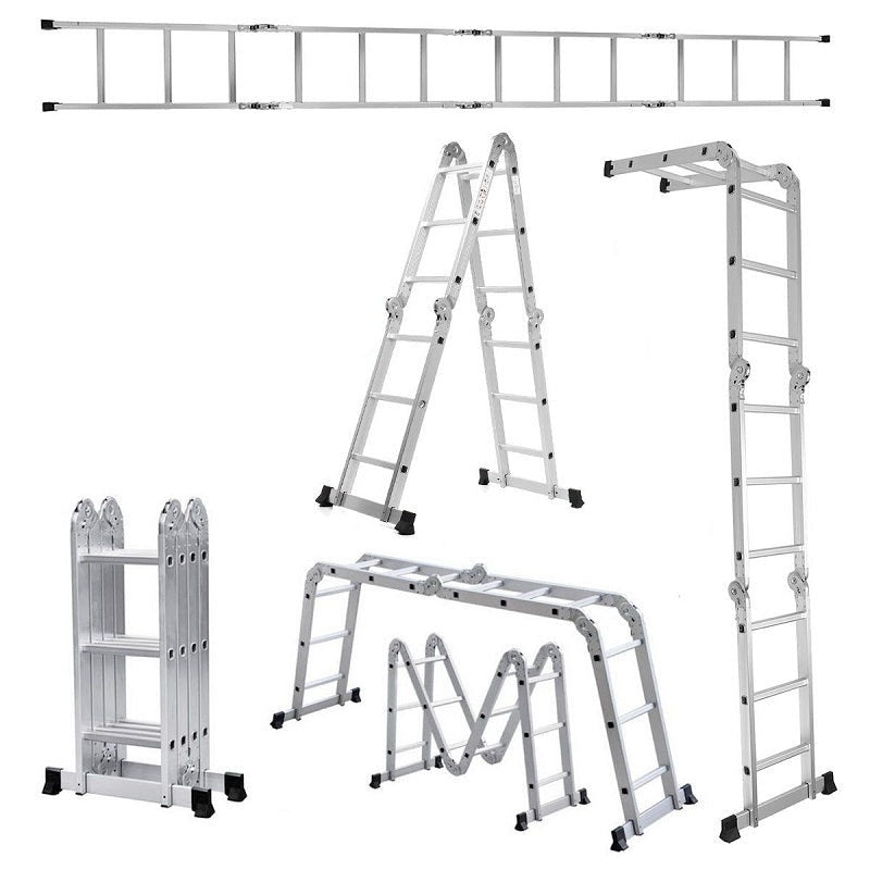 Extension ladder 36M aluminium side view showing foldable design