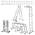 Extension ladder 36M aluminium side view showing foldable design