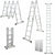 Extension ladder 47m aluminium fully extended showing length
