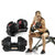 Adjustable dumbbells 24kg showing metal grip with cross texture