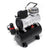 Air brush compressor side view showing compact portable design