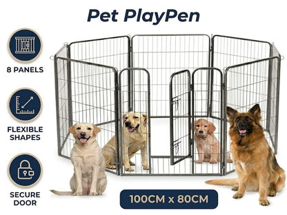 8 Panel Pet Playpen 100cm