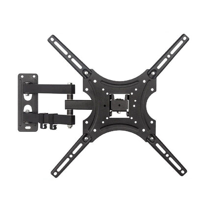 Swivel TV wall bracket showing full tilt angle in black