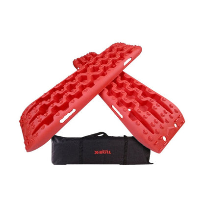 Red recovery tracks for 4WD showing full length