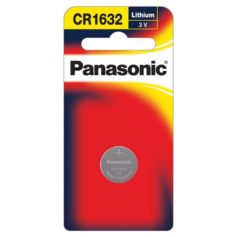 CR1632 lithium coin battery showing front label and size
