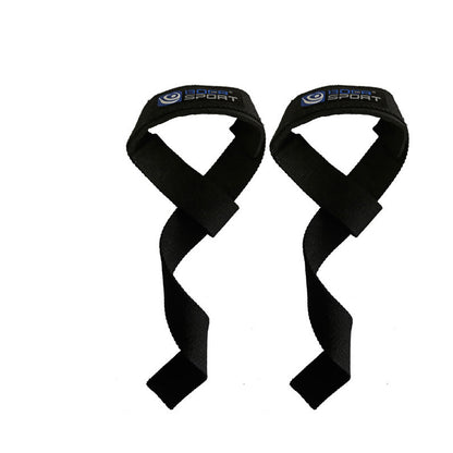 Weight lifting straps black colour with padded wrist support