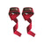 Weight lifting straps Red showing padded wrist support