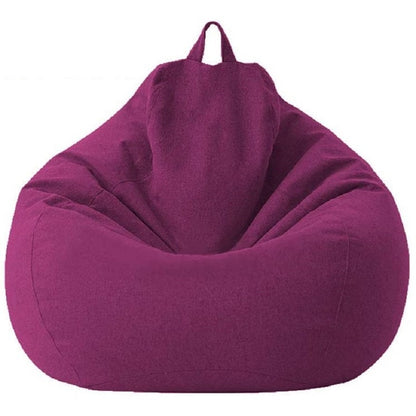 BeanBag cover purple colour front view showing fabric texture