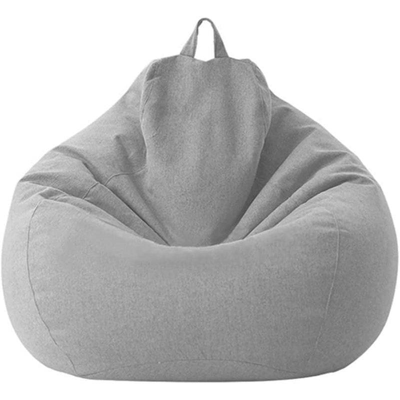 Large bean bag cover in grey polyester fabric front view