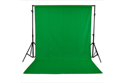 Close up of green screen backdrop polyester fabric texture