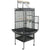 Parrot aviary bird cage front view in black iron