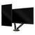 Dual arm monitor stand bracket mount side view showing aluminium frame