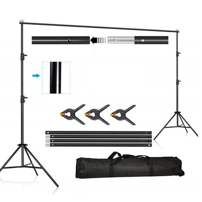 Background Backdrop Stand Adjustable Photo Studio Backdrop Stand