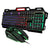 Gaming keyboard and mouse set showing black ABS plastic housing