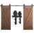 Barn door hardware 366m heavy duty steel rail close up