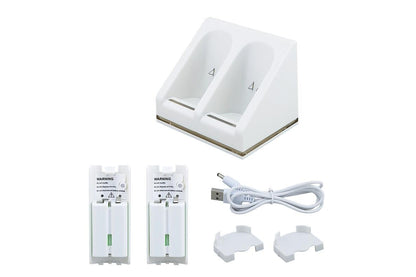 Top view of Wii controller charger with USB cable attached