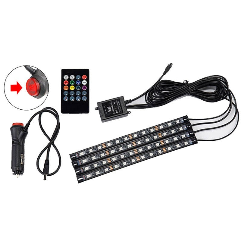 Car LED Lights RGB Voice Remote