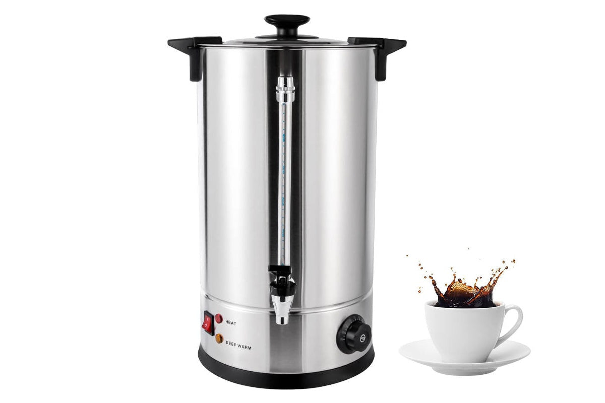 Electric hot water urn 15L with stainless steel locking lid