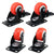 Caster wheels trolley wheels kit showing 125mm PU wheel close up