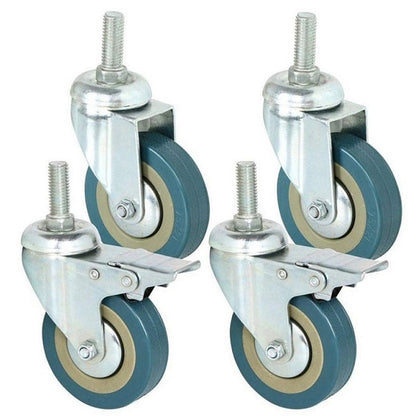 Caster wheels 125mm showing smooth PU wheel surface