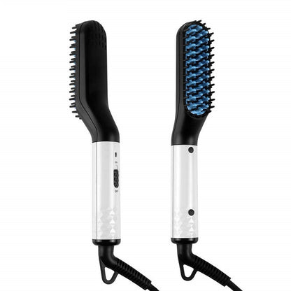 Beard straightener NZ showing ceramic heat plate close up