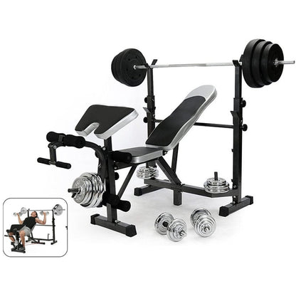 Adjustable weight bench black colour with padded foam seat