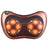 Massage pillow neck and shoulder relaxer showing front view in black PU leather