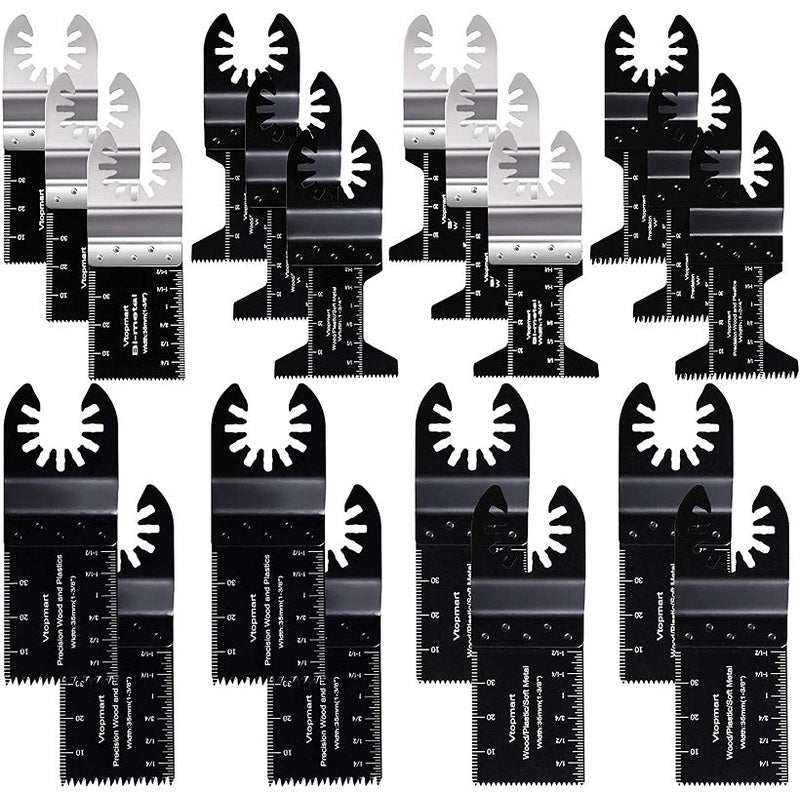 Oscillating saw blades 20PCS set showing alloy steel material