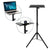 Laptop stand projector stand black steel tripod base view