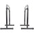 Parallel bar station dip bars showing large grip handles in black
