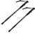 Trekking poles pair showing adjustable length in black