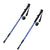 Trekking poles pair in blue showing full length