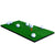 Golf practice mat green 30x60cm with nylon net close up