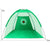 Golf practice net front view showing green mesh and frame
