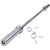 Olympic barbell bar 150cm chrome finish full length view