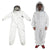 Beekeeping suit hooded veil front view in white
