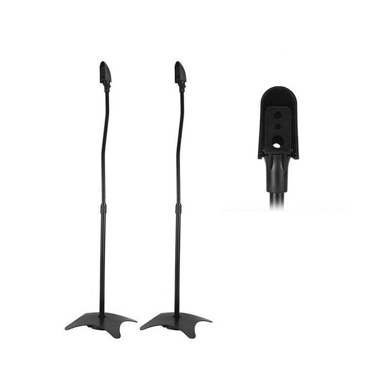 Speaker stand black steel frame front view
