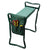 Garden kneeler seat bench folded showing compact green frame